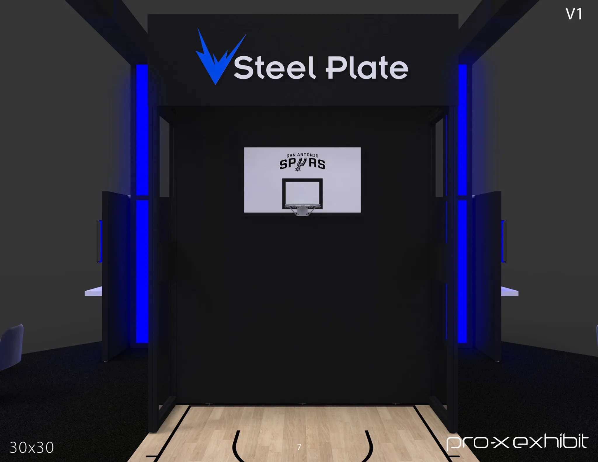 30x30 Island booth design by Pro-X Exhibits